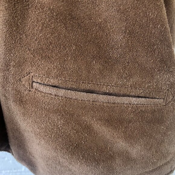 Adler Leather Manufacturing Co Vintage Size 42 Suede Sherpa Lined Vest Jacket - Picture 15 of 15